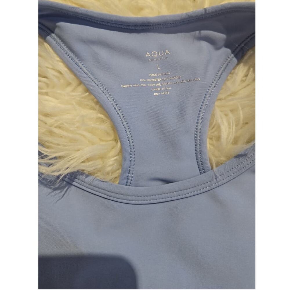 AQUA Athletic Scallop-Hem Crop Top – Exclusive to Bloomingdale’s - Picture 5 of 6